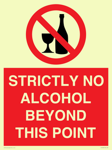 STRICTLY NO ALCOHOL BEYOND THIS POINT